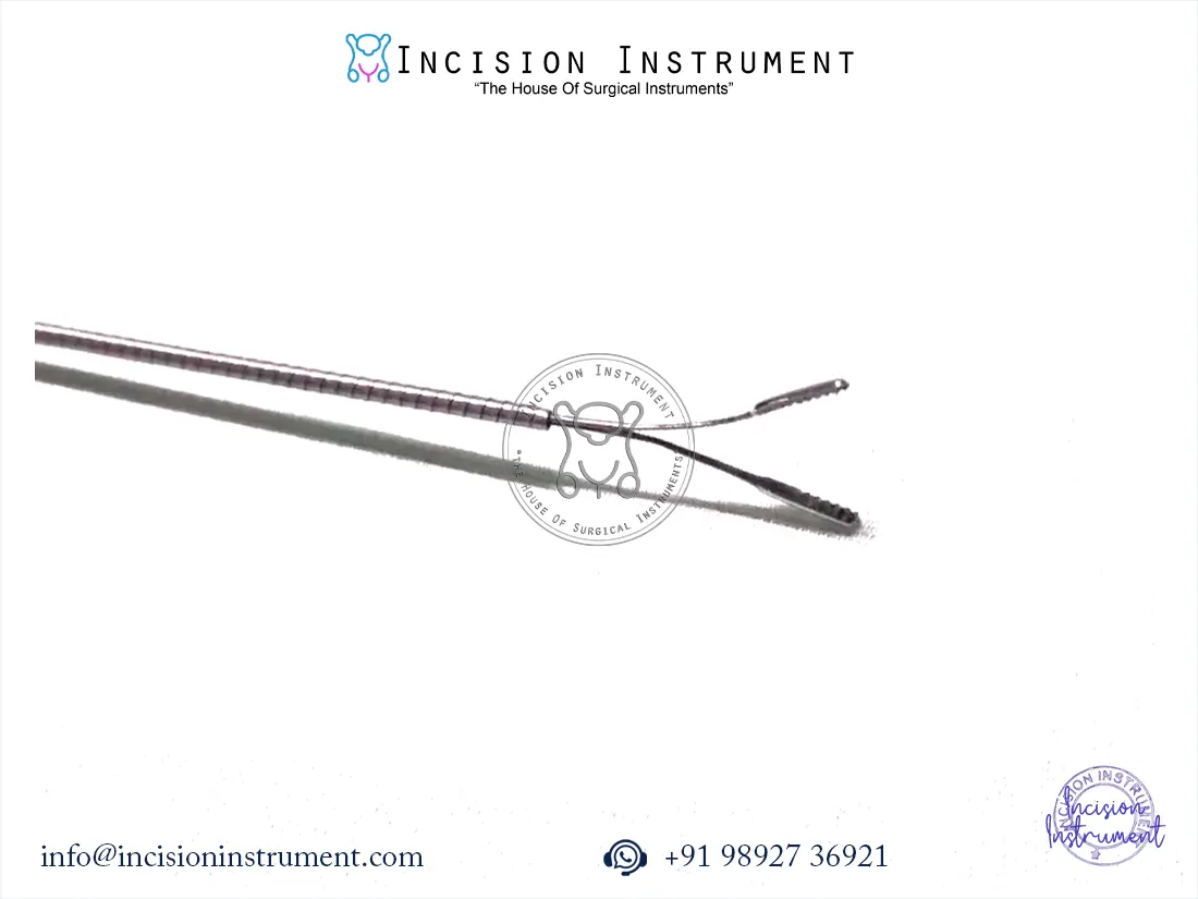 Laparoscopic Flexible Bopronge 4Fr 60cm stainless steel reusable surgical instrument used for fluid absorption in minimally invasive surgery.