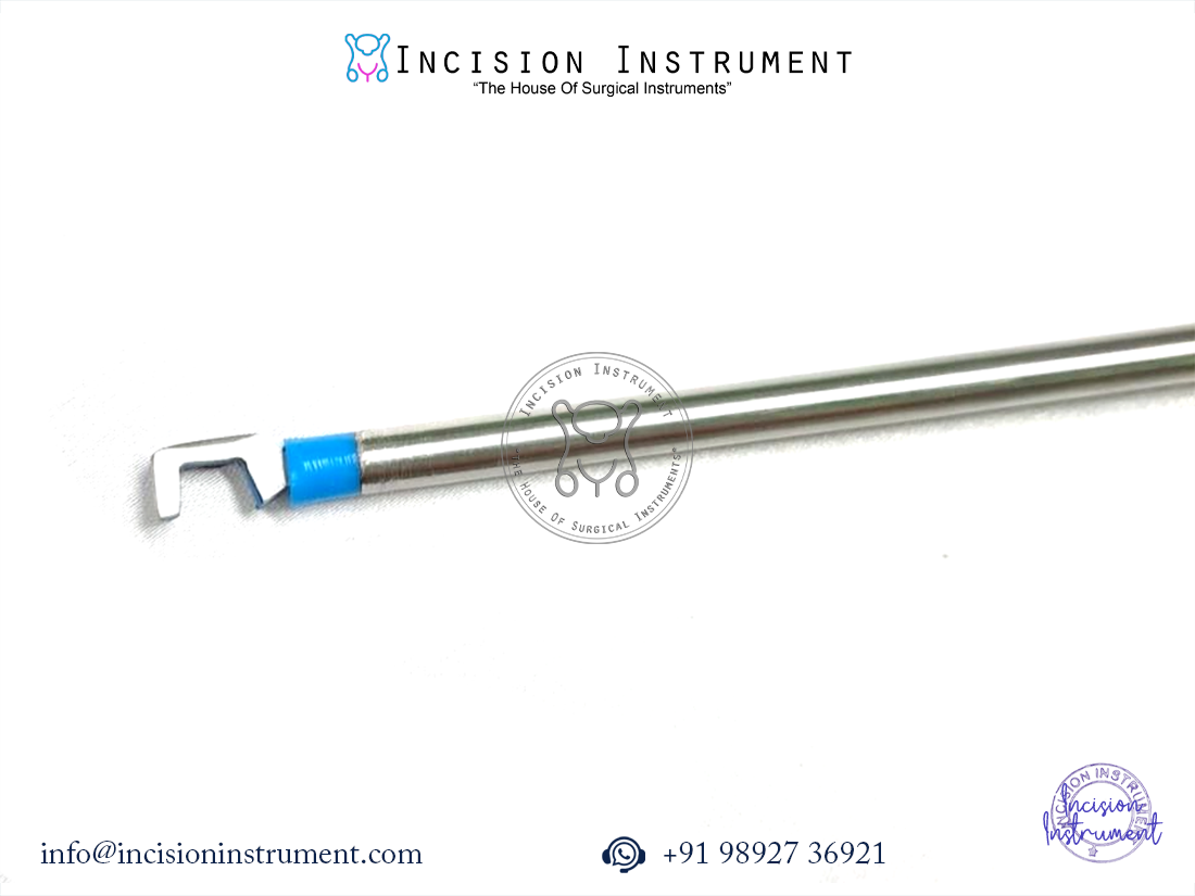 Laparoscopic bipolar L-hook electrode stainless steel reusable CE certified surgical instrument