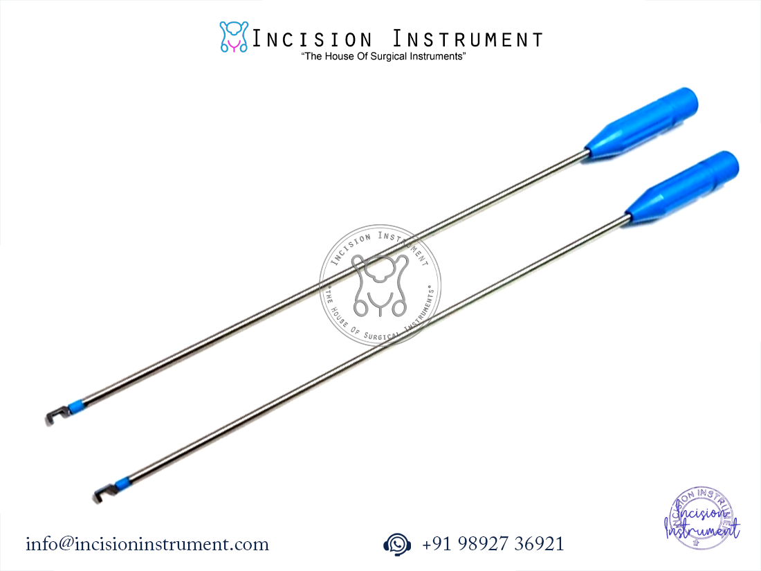 Laparoscopic bipolar L-hook electrode stainless steel reusable CE certified surgical instrument