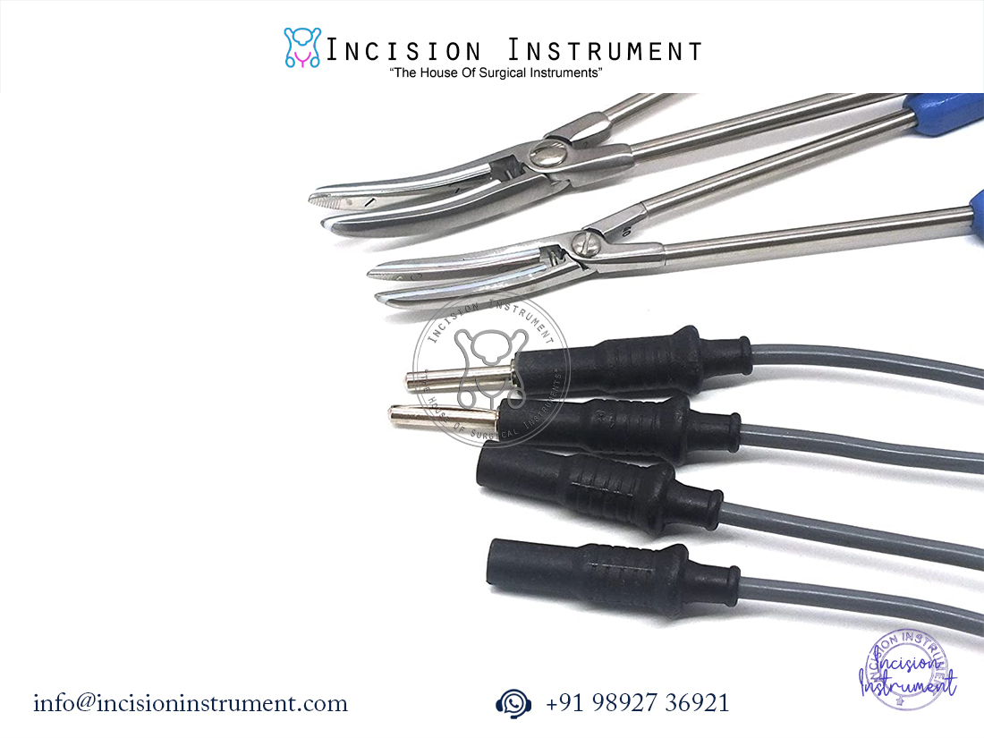 Laparoscopic metal vessel sealer biclamp with cable stainless steel reusable bipolar surgical instrument CE certified.