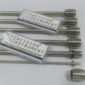 Incision Instrument 5mm 10mm Laparoscopic Safety Trocar Pencil Blunt shows reusable trocars with blunt tips, safety shields, and durable shafts for secure abdominal access in laparoscopic surgeries.