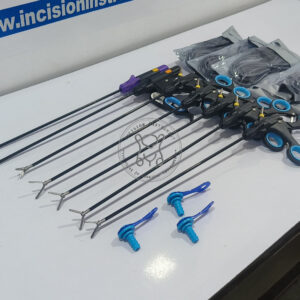 Top best manufacturer laparoscopic grasper shearer cutter bipolar cable reusable from Incision Instrument Mumbai – durable certified device visible with bipolar jaws, shear mechanism, insulated shaft, and cable connector for grasping, cutting, and coagulation.