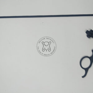 Top best manufacturer laparoscopic Storz type click handle scissor 5mm reusable from Incision Instrument Mumbai – durable certified instrument visible with curved or straight blades, insulated shaft, and ratcheting click handle for controlled dissection.