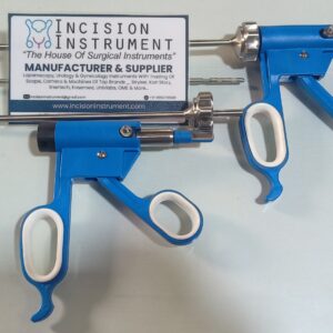 Incision Instrument Reusable Laparoscopic Bissinger type Bipolar Short length 5mm x 180mm x 230mm displays a compact bipolar grasper with short jaws and ergonomic handle for precise laparoscopic use.