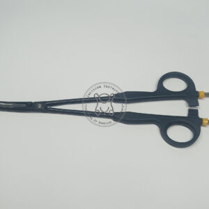 Incision Instrument Reusable Laparoscopic Shalya type Bipolar Biclamp 5mm shows a specialized bipolar clamping forceps with insulated shaft and dual-action jaws for precise vessel sealing.