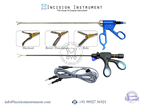Laparoscopic Bipolar Maryland Fenestrated 5mm x 330mm CE Certified Instrument
