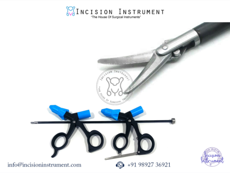 Laparoscopic Curved Scissors 5mm x 330mm CE Certified Stainless Steel Instrument