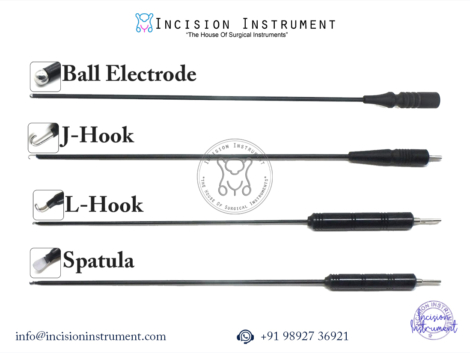 Laparoscopic Monopolar Electrode 5mm x 330mm Ball J L Spatula CE Certified