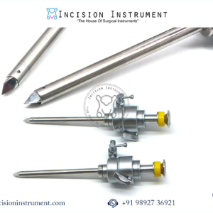 Laparoscopic Trocar Cannula 10mm x 110mm CE Certified Stainless Steel Instrument