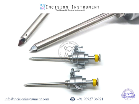 Laparoscopic Trocar Cannula 10mm x 110mm CE Certified Stainless Steel Instrument