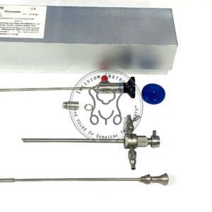 Incision Instrument laparoscopic new Hawk Scope Sheath shows a reusable angled sheath with integrated access ports and smooth obturator for flexible endoscopic visualization.