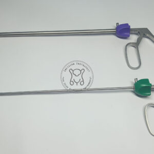 Incision Instrument laparoscopic reusable hemo o lok clip applicator 10mm x 330mm shows a reusable clip applier with ergonomic handle and jaw mechanism for secure polymer clip deployment.