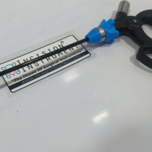 Incision Instrument 5mm x 230mm Wolf Type Laparoscopic Short Sealer Cutter displays a compact reusable instrument with sealing jaws and cutter for precise vessel management in laparoscopic surgeries.