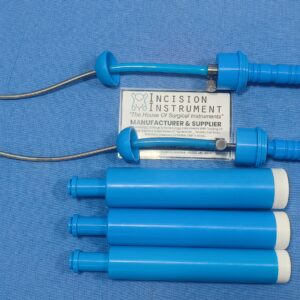 Incision Instrument laparoscopic gynecology reusable Marva uterine manipulator & vaginal tube shows a specialized reusable uterine manipulator with adjustable vaginal tube for precise gynecological positioning.