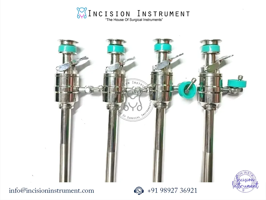 4pc laparoscopic 10mm trocar cannula stainless steel reusable surgical instrument