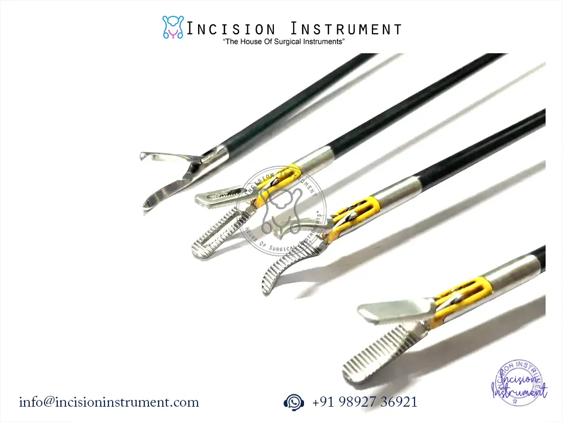 4pc laparoscopic bipolar forceps 5mm stainless steel reusable surgical instrument