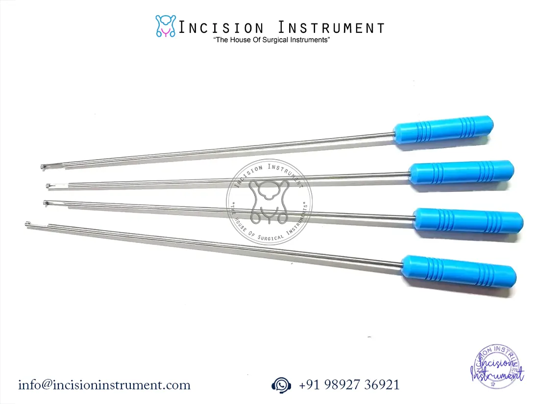 4pc laparoscopic knot pusher cutter 5mm stainless steel surgical instrument