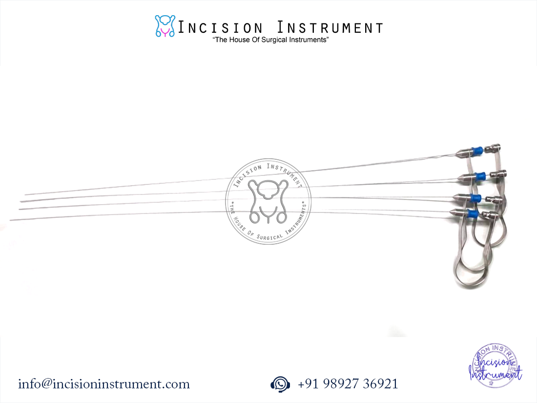 4pc laparoscopic tripronge 4Fr 60cm stainless steel surgical instrument