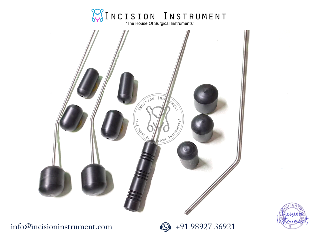 4pc laparoscopic uterine manipulator stainless steel reusable instrument