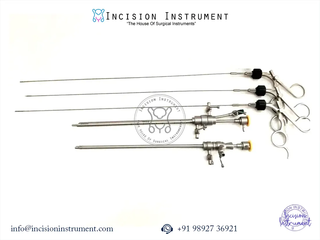 5 pc operative diagnostic hysteroscopy set gynecology instruments