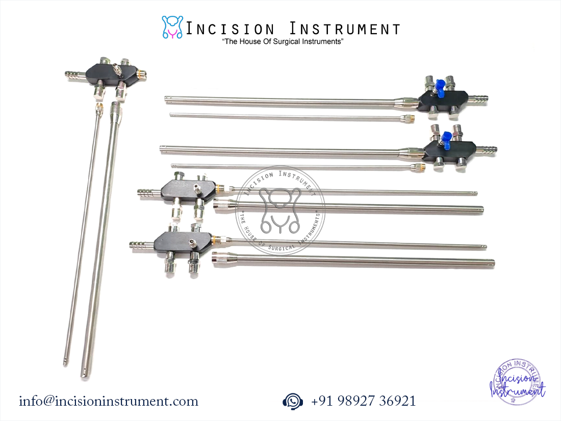 5Pc Laparoscopic Storz Type Suction Irrigation Instruments 10-5mm Stainless Steel