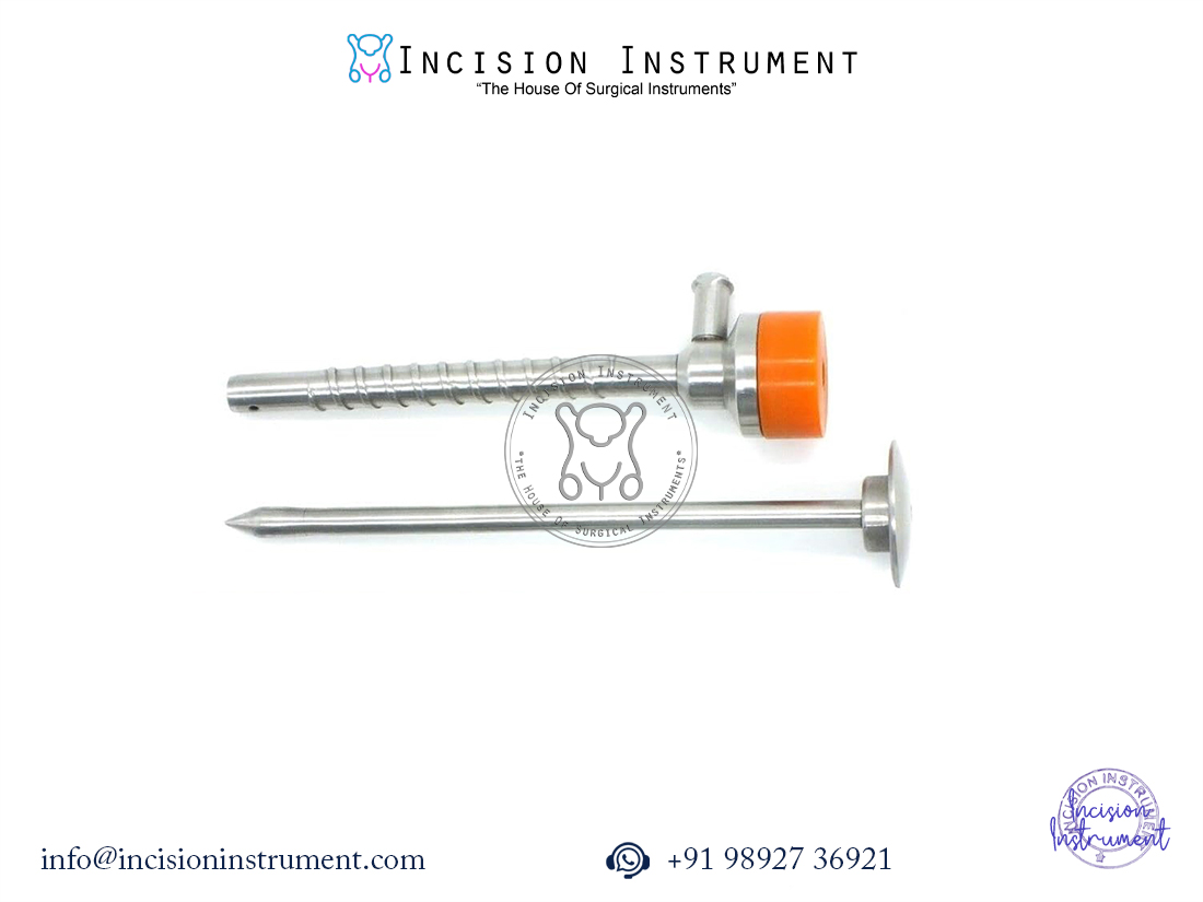 5mm laparoscopic spiral metal short trocar stainless steel surgical instrument