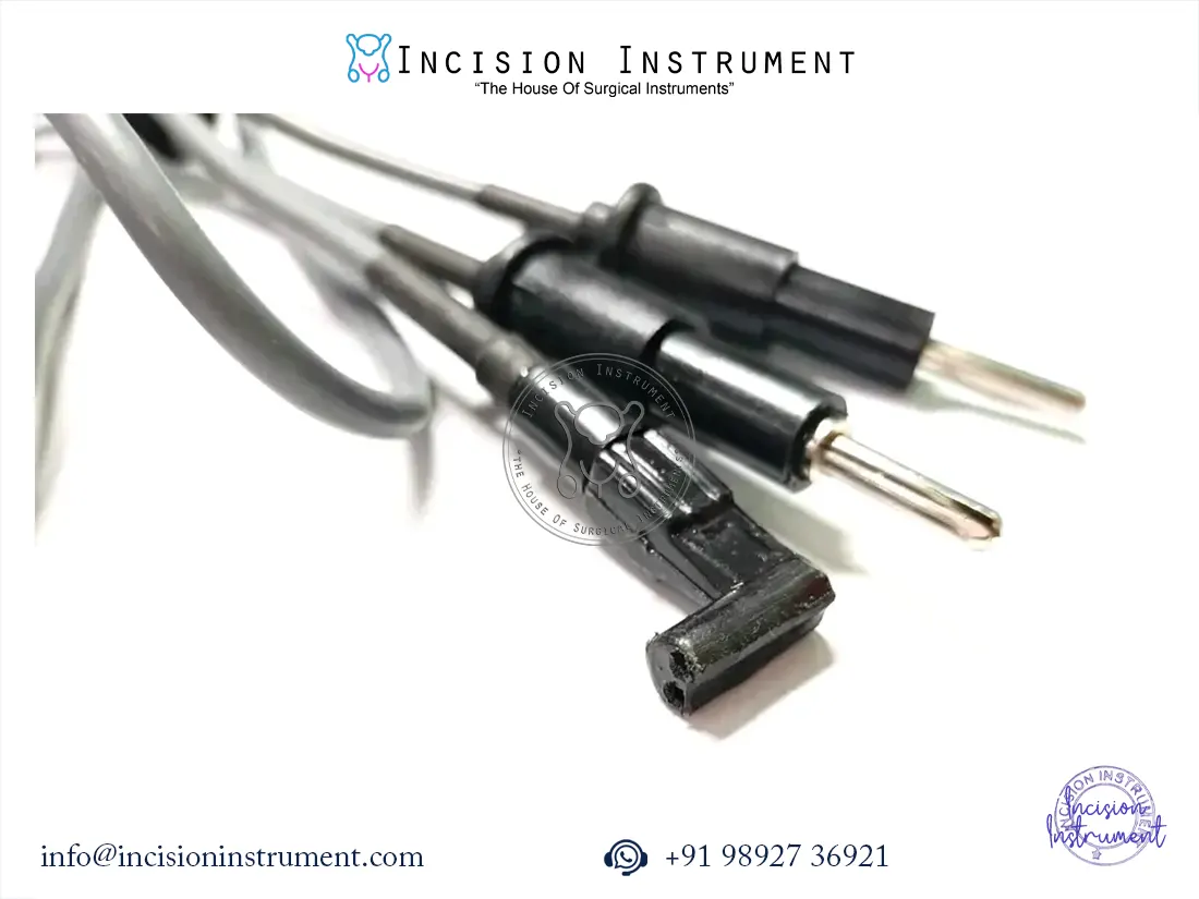 6Pc Laparoscopic Bipolar Double Stem Cable SS Surgical Instruments a