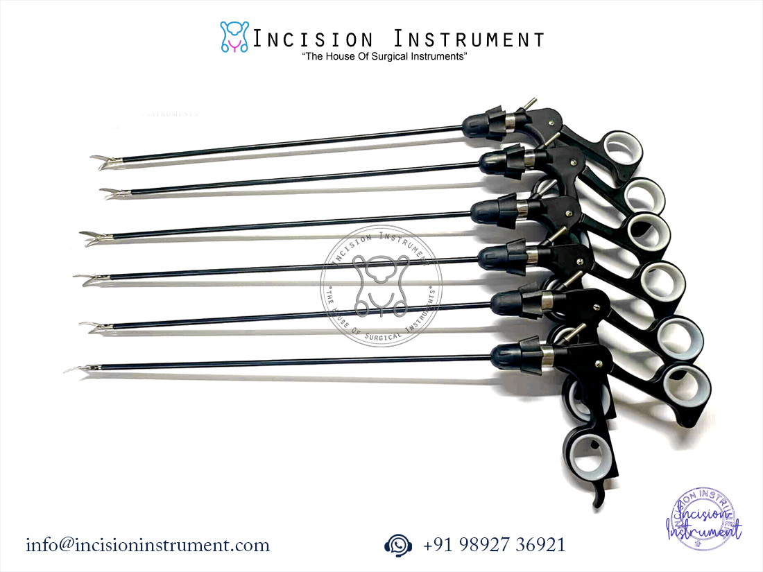 6Pc Laparoscopic Curved Scissor 5mm SS Reusable Surgical Instruments