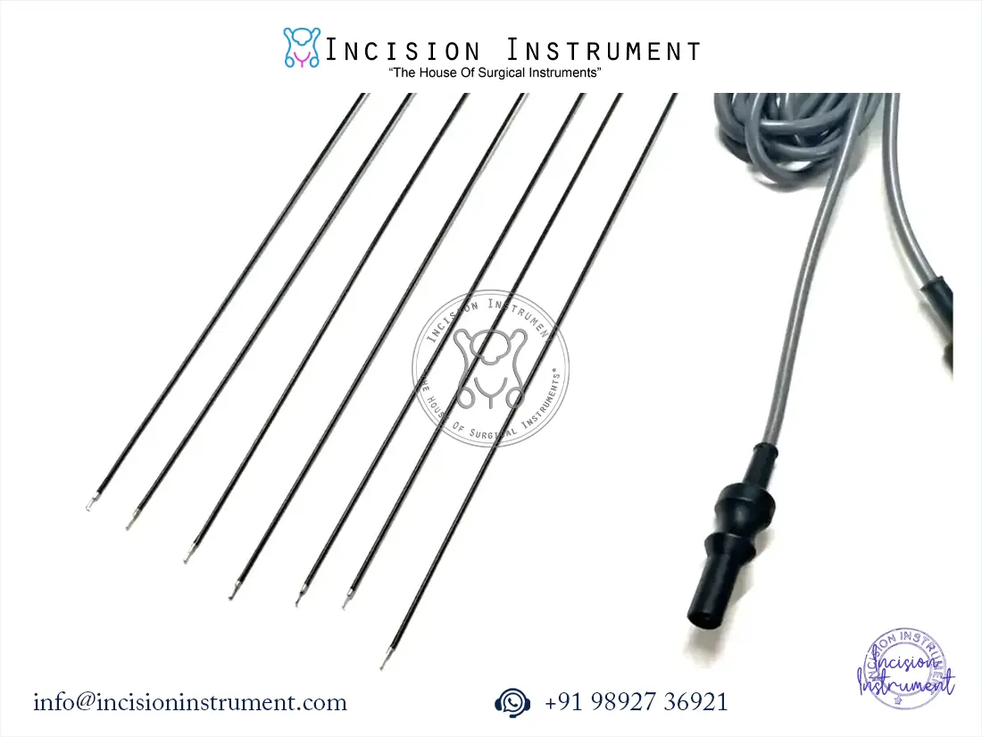 7Pc Laparoscopic Hysteroscopy Monopolar L-Hook 5Fr 40cm Surgical Instrument Set Reusable CE