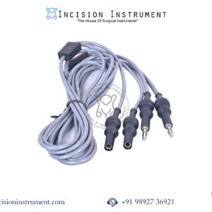 Laparoscopic electrosurgery biclamp cable high-quality CE certified, top Mumbai manufacturer and pan India supplier trusted by surgeons for safe laparoscopic procedures.
