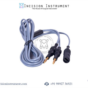 Laparoscopic electrosurgery bipolar cable gold tip CE certified Mumbai top manufacturer pan India supplier trusted by surgeons for precise vessel sealing in minimally invasive surgery.
