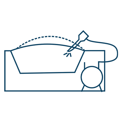 Built-in insufflator laparoscopic endotrainer by INCISION Instrument mimicking real pneumoperitoneum abdominal pressure