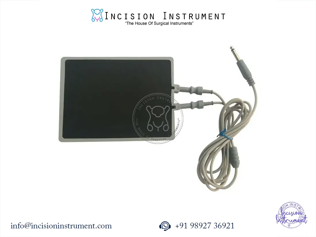 Electrosurgical patient plate pad with cable grounding accessory