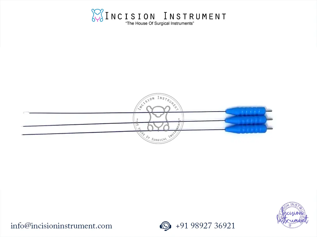 Flexible laparoscopic bipolar spatula needle L-hook instrument set 40cm 4Fr