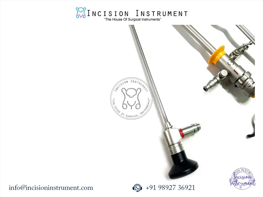 Hysteroscopy monopolar working element with 4mm 30 degree cystoscope