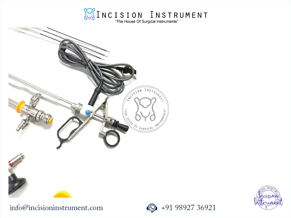 Hysteroscopy monopolar working element with 4mm 30 degree cystoscope