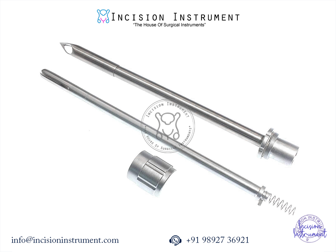 Laparoscopic 10mm safety trocar 3 Dhari stainless steel surgical instrument