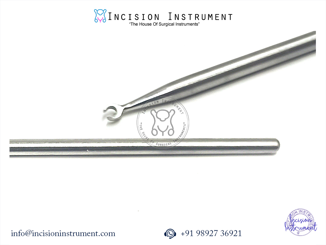 Laparoscopic 3mm hook knot pusher surgical instrument