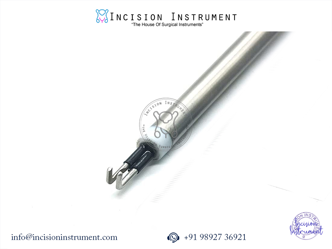 Laparoscopic 5mm bipolar L-hook electrode surgical instrument