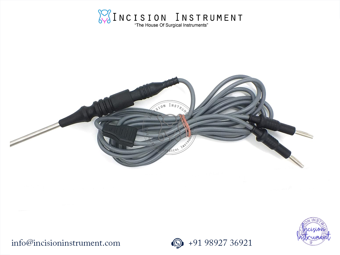 Laparoscopic 5mm bipolar L-hook electrode with cable set