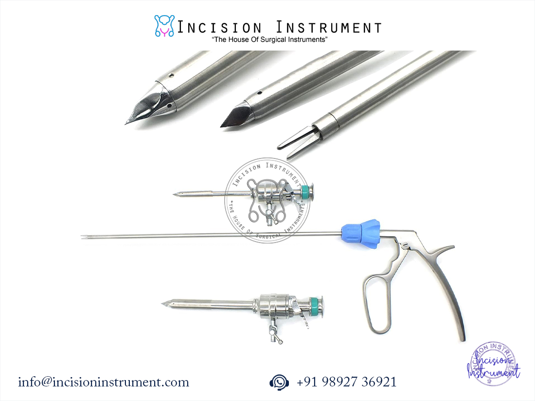 Laparoscopic 5mm clip applicator with 5mm and 10mm pyramid trocar surgical set