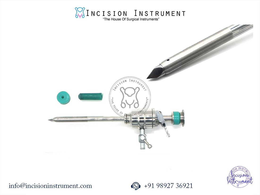 Laparoscopic 5mm clip applicator with 5mm and 10mm pyramid trocar surgical set