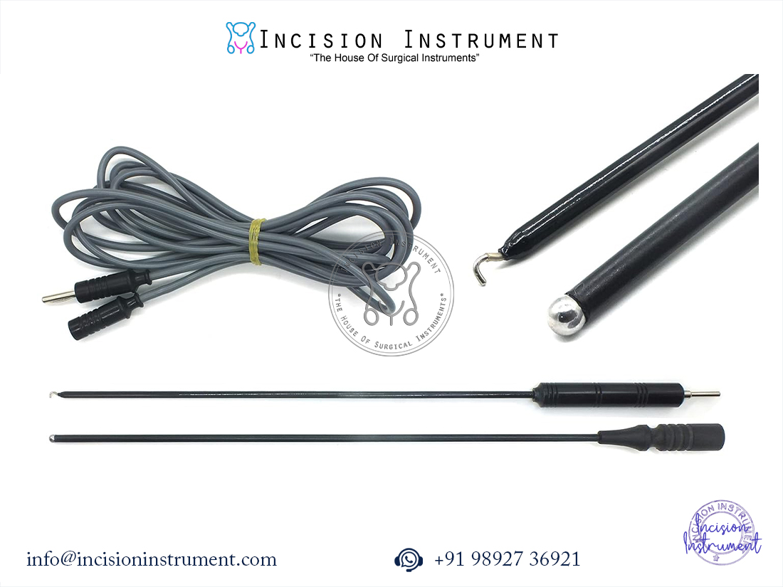 Laparoscopic 5mm monopolar hook and bipolar ball electrode set