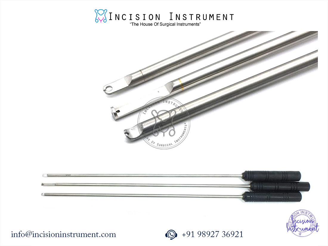 The Laparoscopic 5mm Knot Pusher Set of 3 includes Hook Type, L-Type, and Spoon Type Knot Pushers, designed for precise and secure knot advancement during laparoscopic suturing procedures. This versatile set allows surgeons to choose the most suitable knot pusher based on surgical technique and operative field requirements. Manufactured from premium medical-grade stainless steel, each instrument offers excellent durability, corrosion resistance, and smooth performance. The 5mm diameter ensures compatibility with standard laparoscopic ports, while the ergonomic design provides enhanced control and accuracy during minimally invasive surgery. This CE-certified laparoscopic knot pusher set is fully reusable and autoclavable, ensuring long service life and cost-effective use. Trusted by surgeons across India, it is supplied by a top manufacturer and supplier in Mumbai, serving hospitals, surgical centers, and laparoscopic clinics across Pan India. Ideal for general surgery, gynecology, and advanced laparoscopy, this set is an essential addition to any minimally invasive surgical instrument tray.
