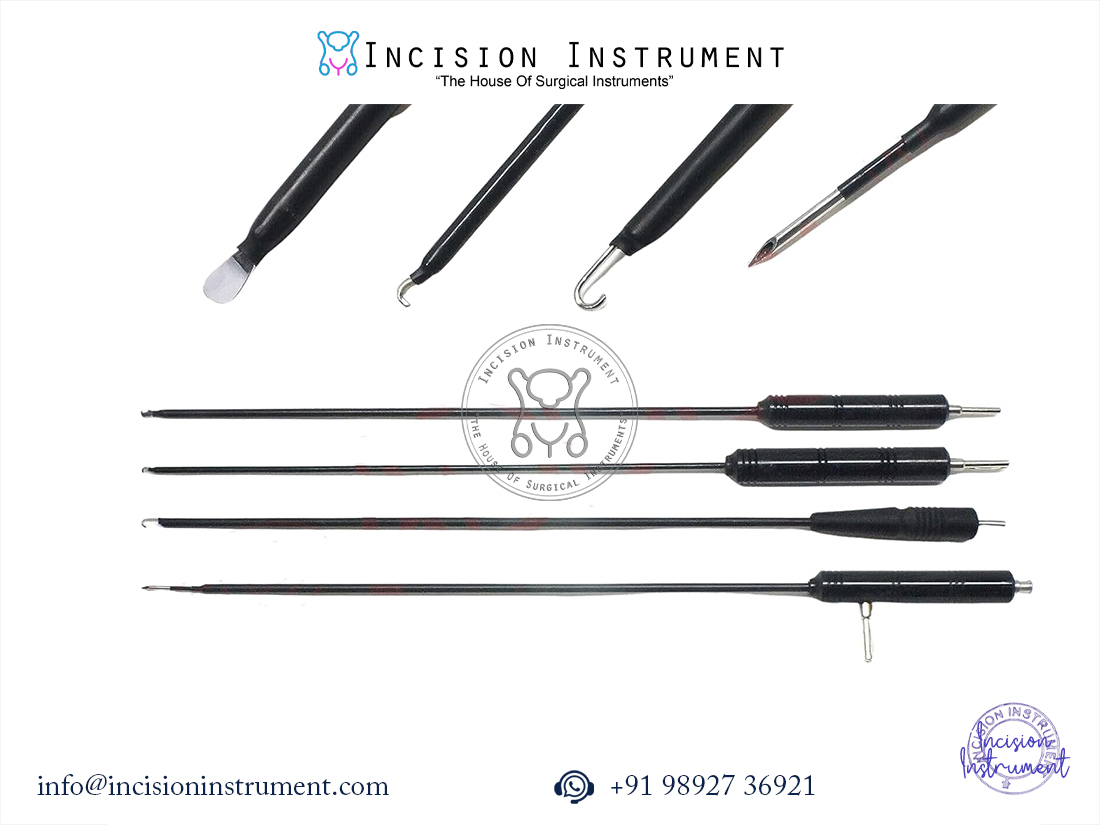 Laparoscopic 5mm monopolar electrode set J hook L hook spatula