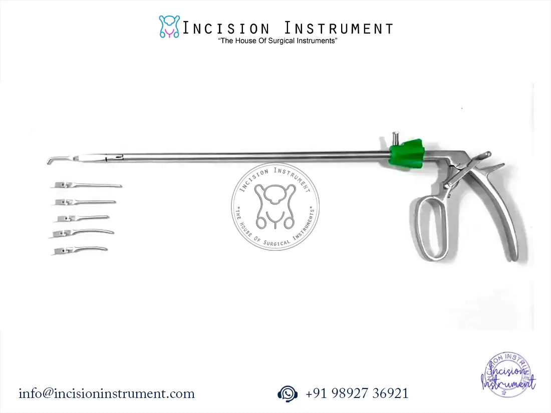 Laparoscopic bulldog clamp 10mm with stainless steel clips