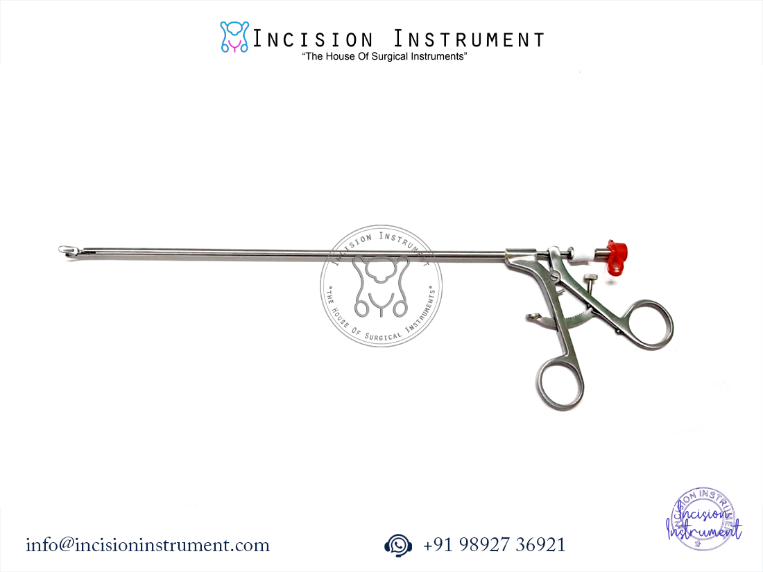 Laparoscopic cholangiogram forceps with ratchet stainless steel instrument