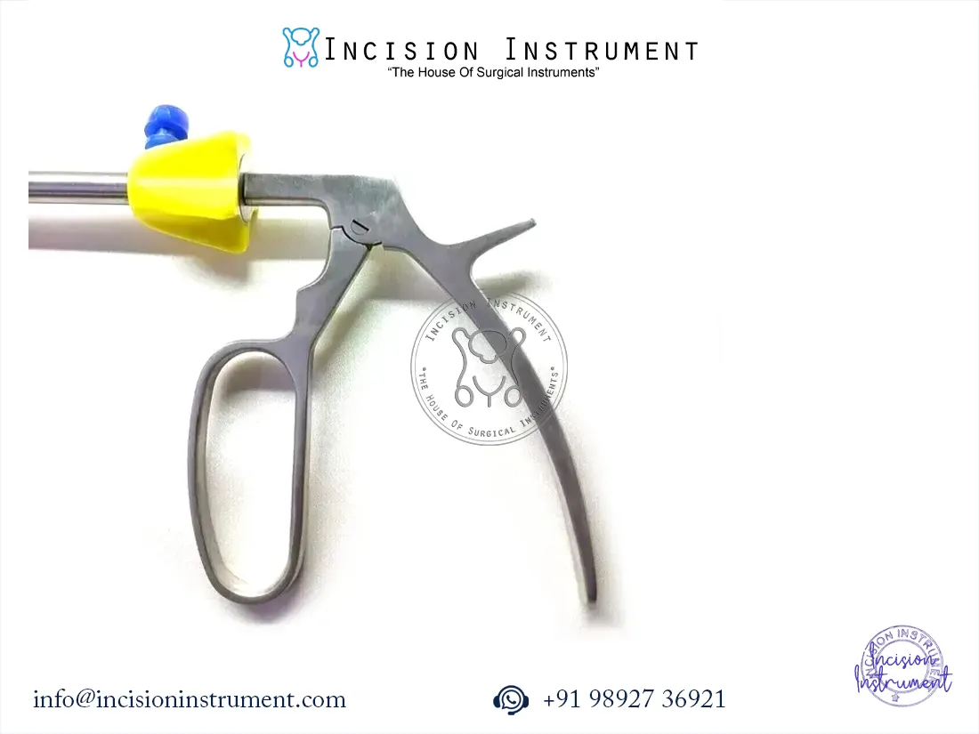 Laparoscopic Hem-o-Lok applier yellow 10mm stainless steel instrument