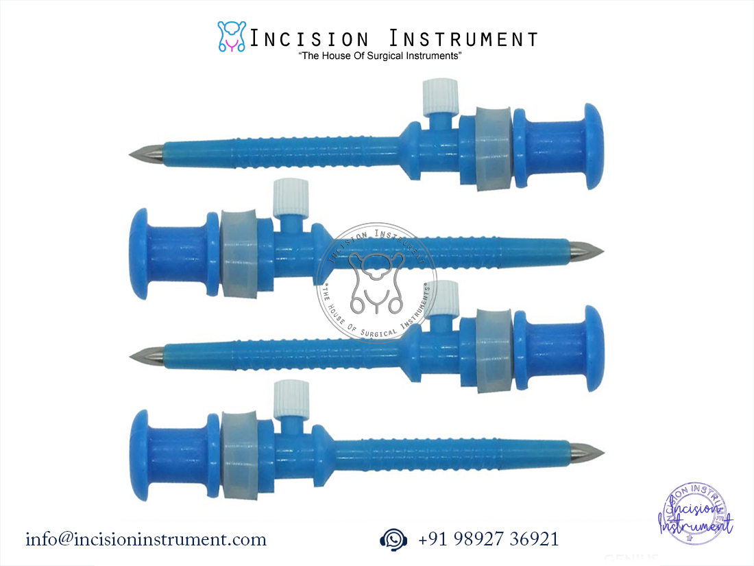 Laparoscopy apple trocar disposable 5mm pack of 4 CE certified surgical instrument