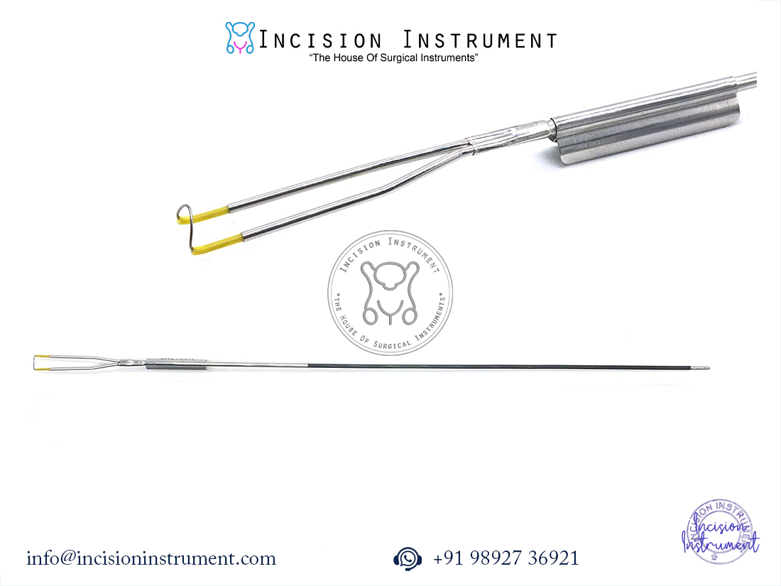 Laparoscopic Karl Storz compatible monopolar bipolar cutting loop electrode